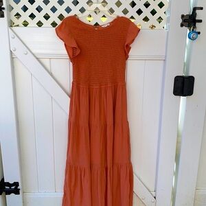By the river orange pinkish dress size: L